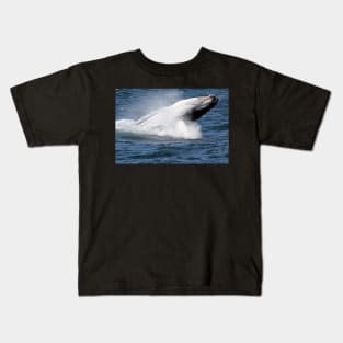 Humpback whale breaching off Eden, NSW Kids T-Shirt